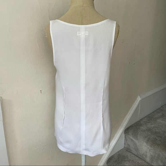 RAG & BONE White Floral Embellished Scoop Neck Sleeveless Tank Top EUC Size S - Picture 3 of 9